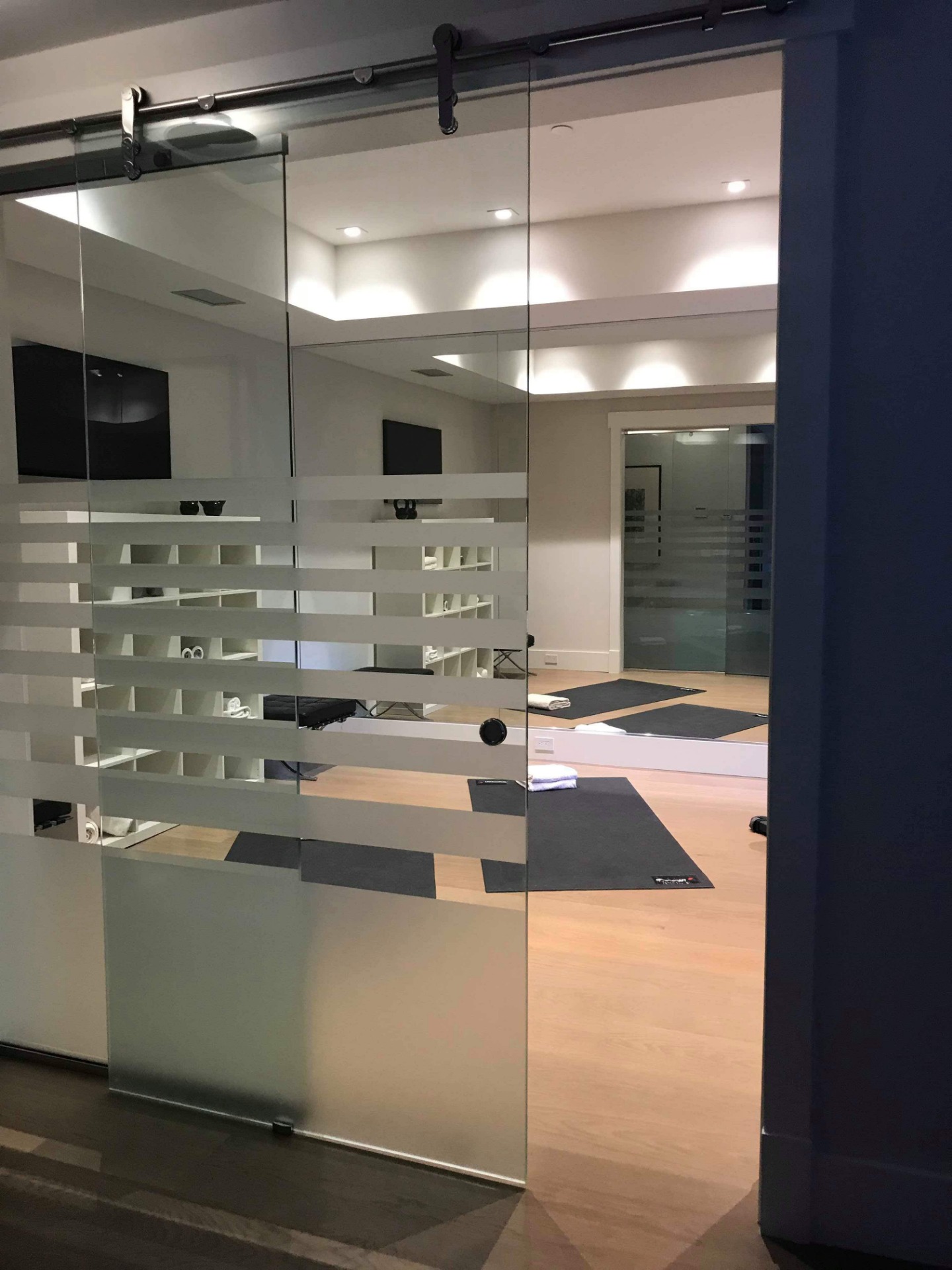 Glass window for gym