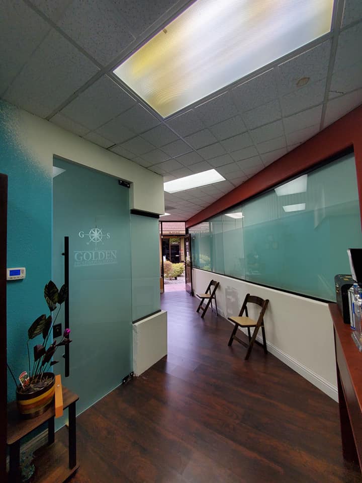 Frosted office glass